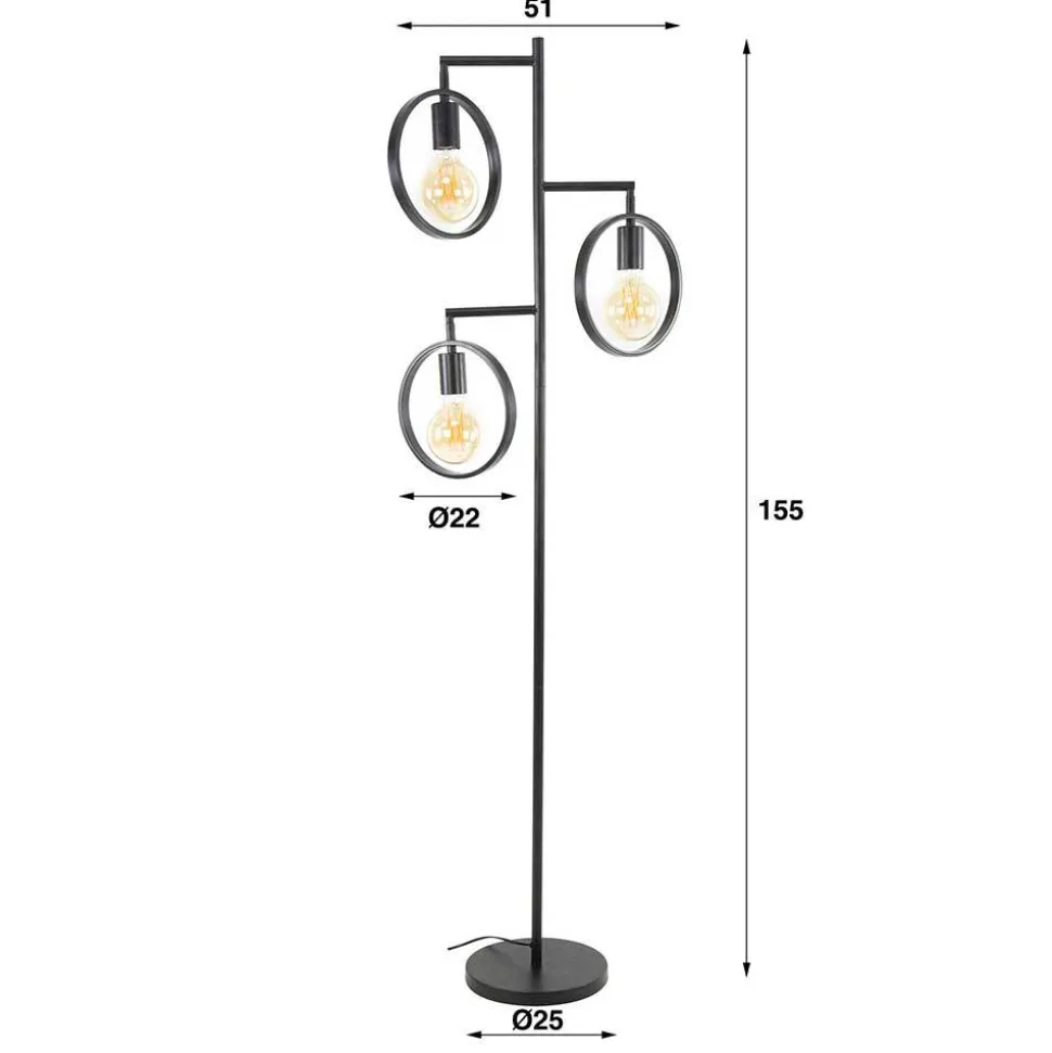 Industrial Stehleuchte 3-flammig - Prayer