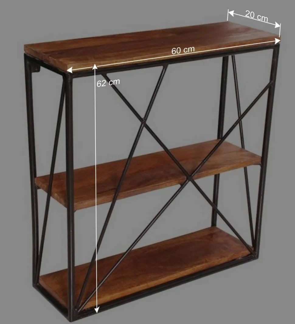 Industrial Style Wandregal ohne Rückwand - Offia