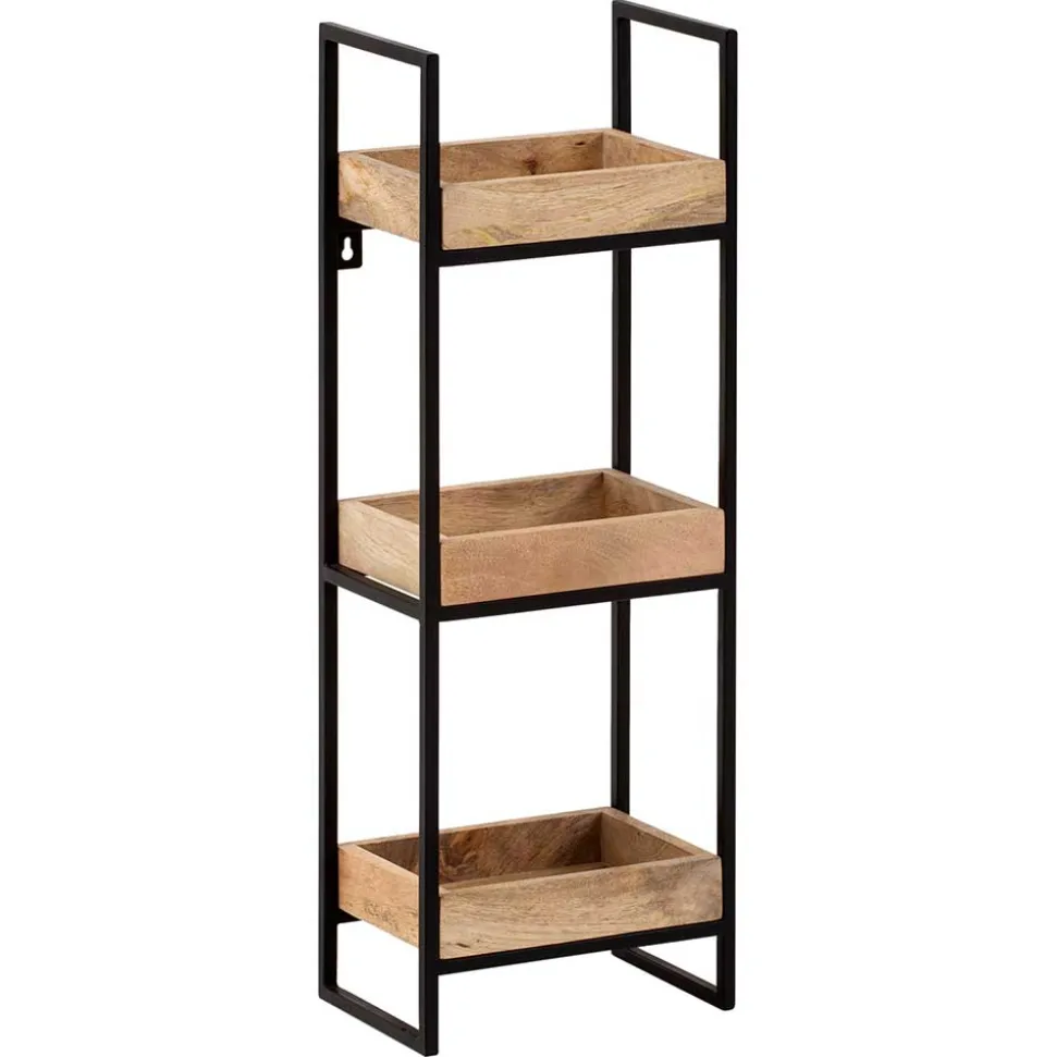 Industrial Wandregal mit drei Ablagen - Karibia