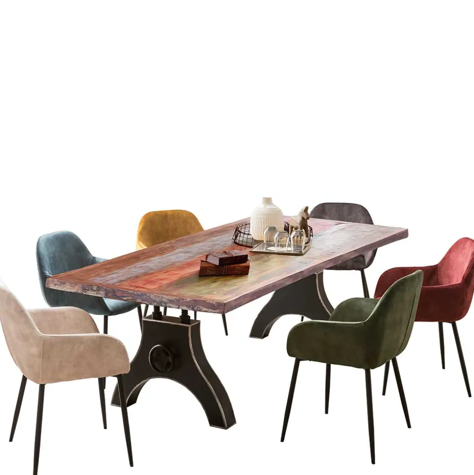 Industrialtisch mit Shabby Chic Altholz - Mutano