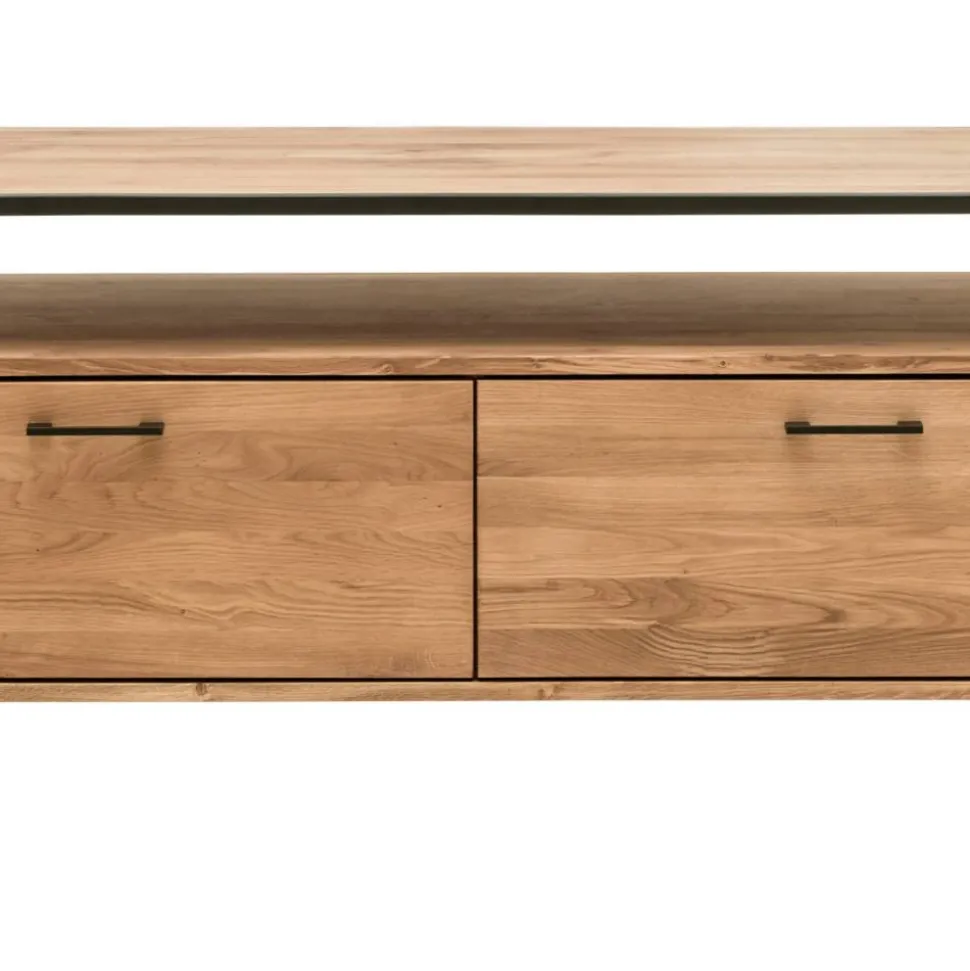 Industrial-TV-Board aus Wildeiche Massivholz - Ingbo