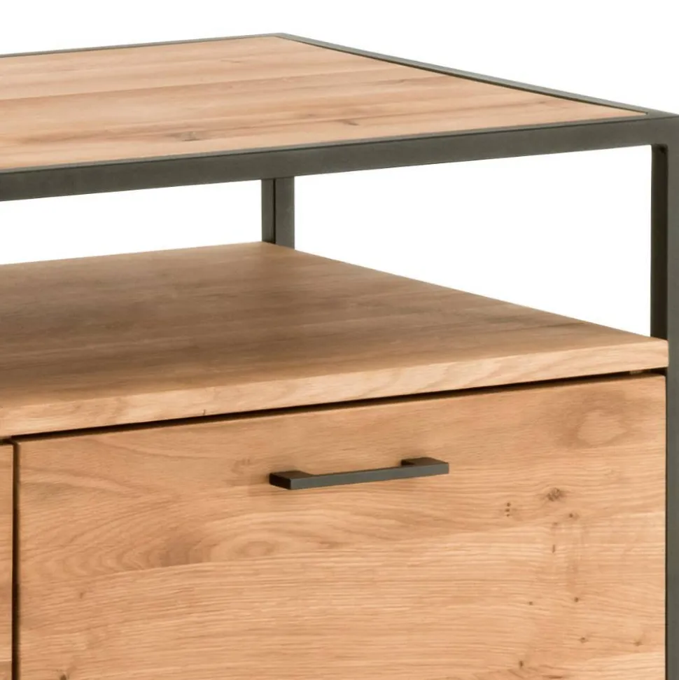 Industrial-TV-Board aus Wildeiche Massivholz - Ingbo