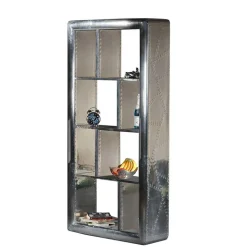 Industry Design Regal mit Alu Oberfläche - Pilot