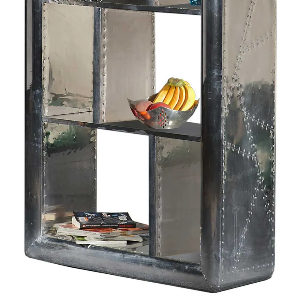 Industry Design Regal mit Alu Oberfläche - Pilot