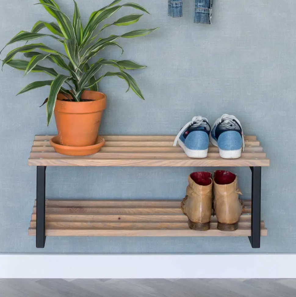 Industry Schuhregal in Schwarz & Natur - Zoccos