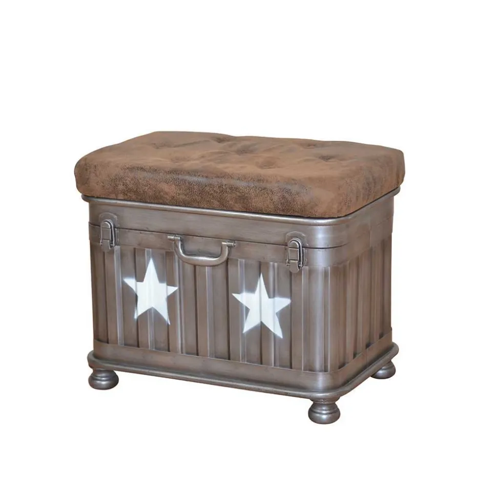 Industry Sitzhocker mit Truhe Capa gepolstert