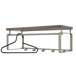 Industry Wandgarderobe in Graugrün Stahl - Studiana