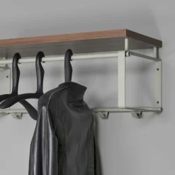 Industry Wandgarderobe in Graugrün Stahl - Studiana