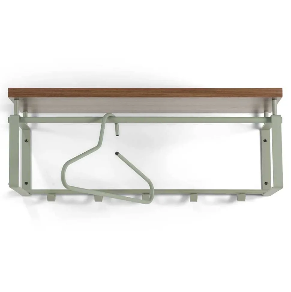 Industry Wandgarderobe in Graugrün Stahl - Studiana