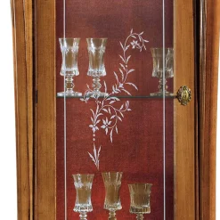 Italienische Vitrine in Nussbaum & Gold & Rot - Carlenna I