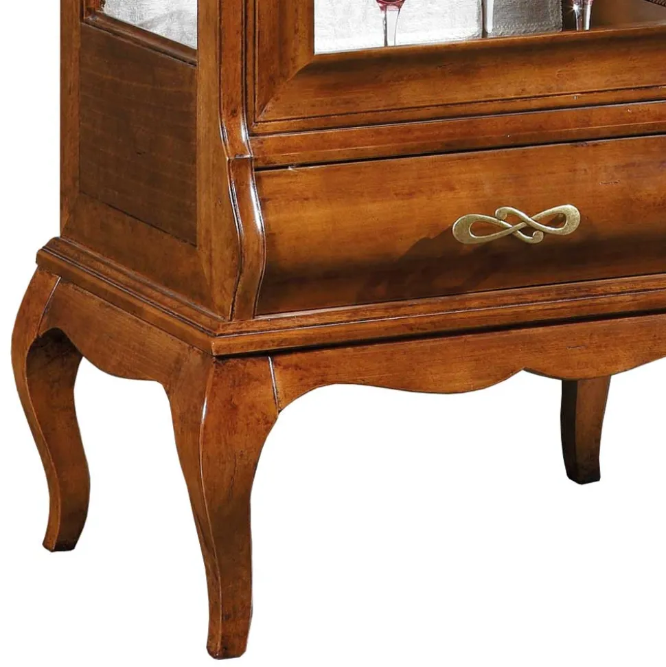 Italienische Vitrine in Nussbaumfarben - Motiz