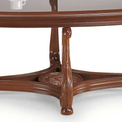 Italienisches Design Glas Couchtisch in Oval - Vibon