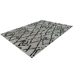 Jacquard Teppich in Grau und Schwarz - Aurora