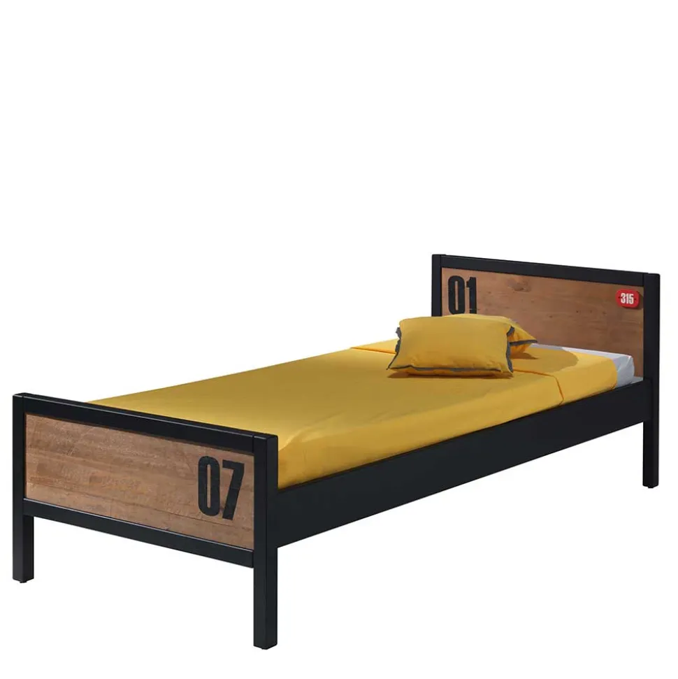 Jugend Kinder Bett in Kiefer und Schwarz - Krefos