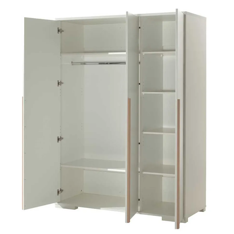 Jugend Schlafzimmer Möbel in Weiß - Eldrus (dreiteilig)