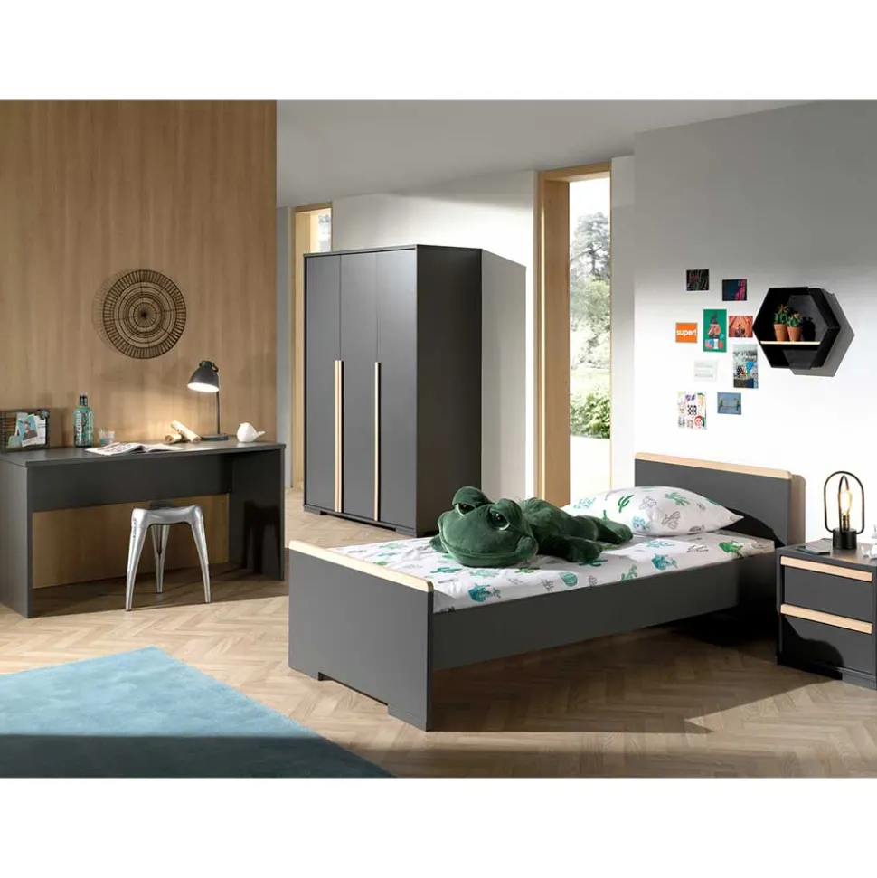 Jugendmöbel Kombination in Anthrazit - Navlius (vierteilig)