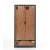 Jugendzimmer Kleiderschrank Krefos in Braun Schwarz