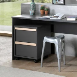 Jugendzimmer Komplett in Anthrazit - Navlius I (fünfteilig)