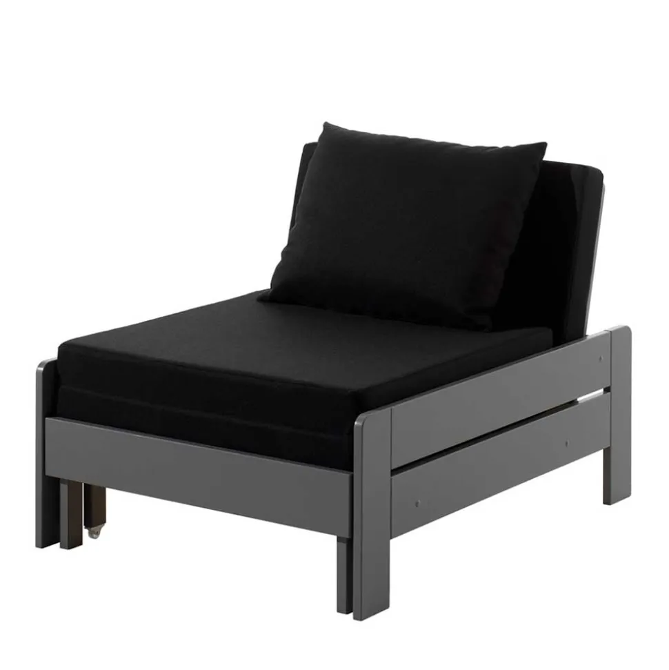 Jugendzimmer Schlafsessel in Grau & Schwarz - Fortoria