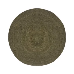 Jute Teppich in Oliv Grün - Pandoro