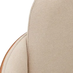 Kantiger Schreibtischsessel in Beige Chenille - Vinzenzo