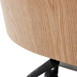 Kantiger Schreibtischsessel in Beige Chenille - Vinzenzo