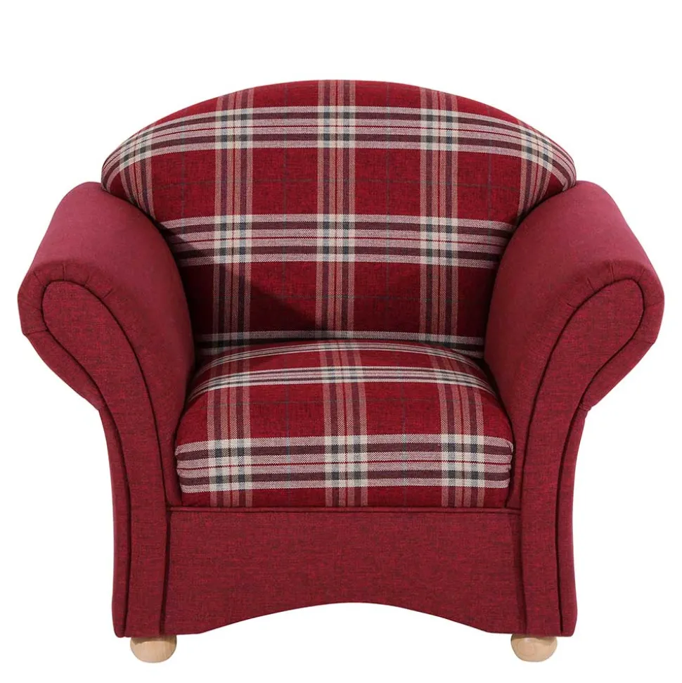 Karierter Sessel in Rot - Landhaus - Lyatea