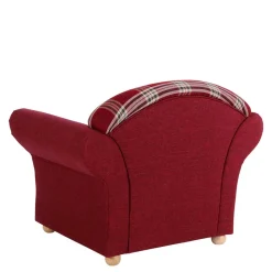 Karierter Sessel in Rot - Landhaus - Lyatea