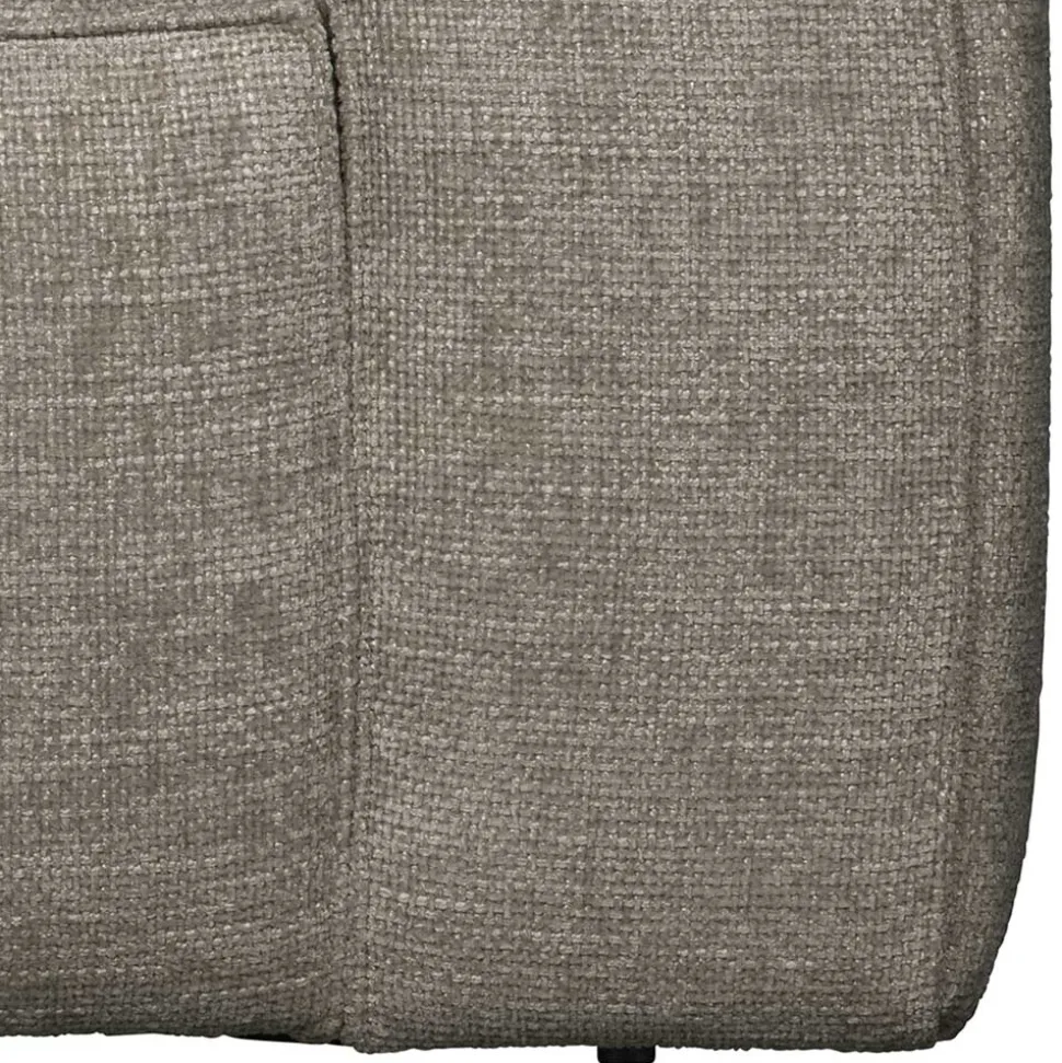 Kastiger Sessel aus Webstoff in Beigegrau - Babro