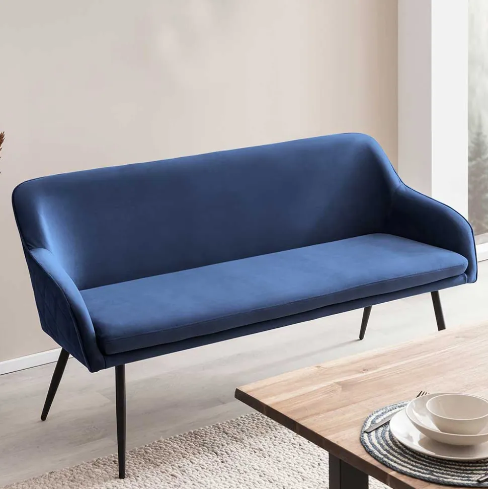 Küchenbank in Blau mit Schwarz - Zarcon