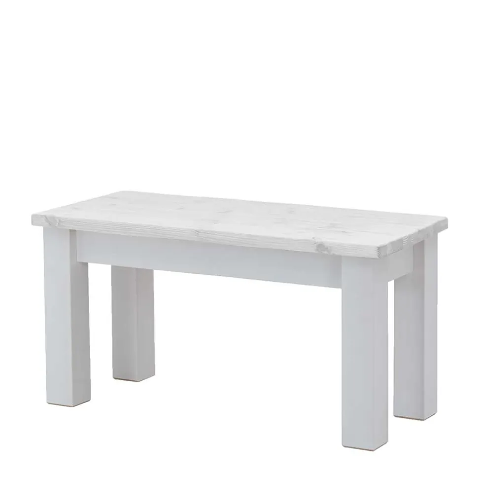 Küchenbank in Weiß aus Kiefer - Molzau