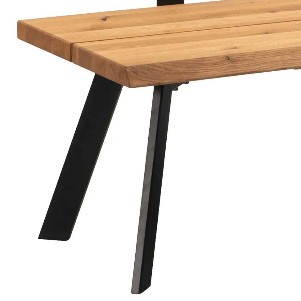 Küchenbank mit Rückenlehne aus Wildeiche - Piton