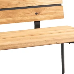 Küchenbank mit Rückenlehne aus Wildeiche - Piton