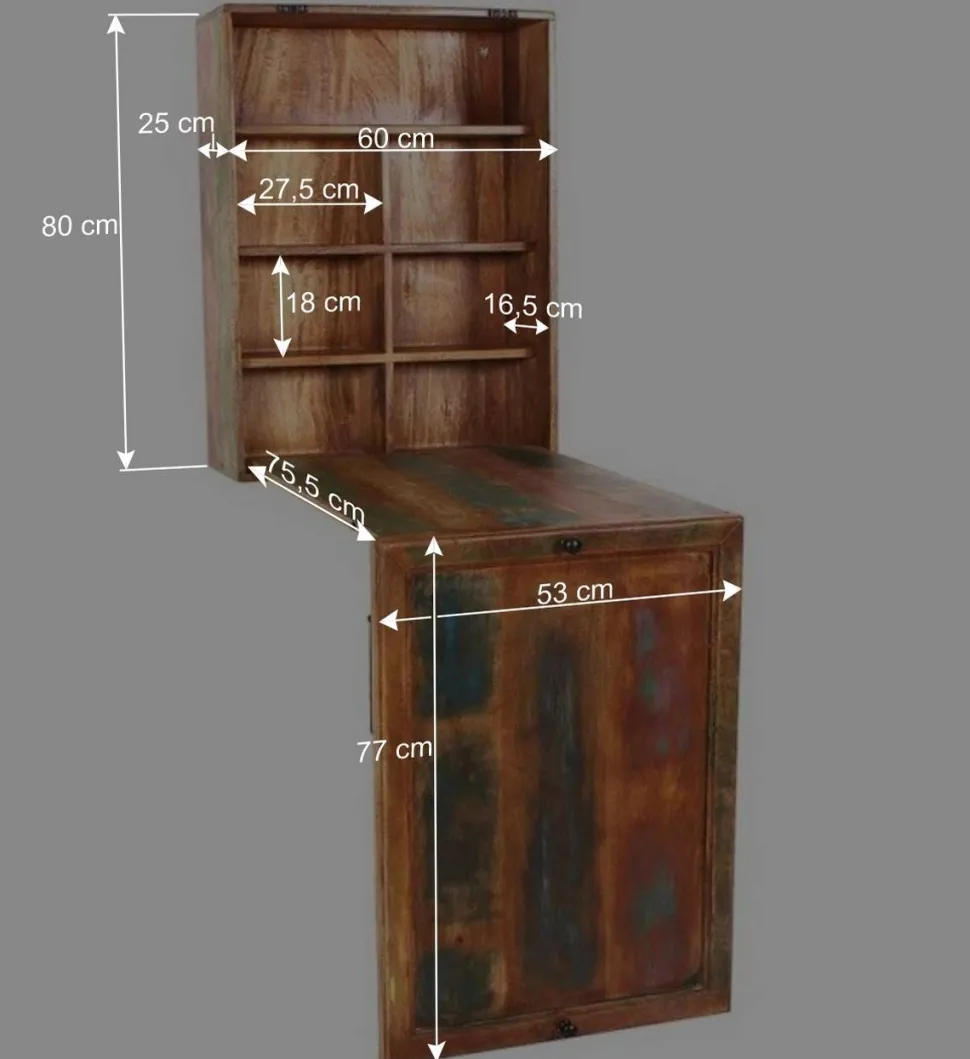 Küchenbar ausklappbar im Shabby Chic - Jamaica (dreiteilig)