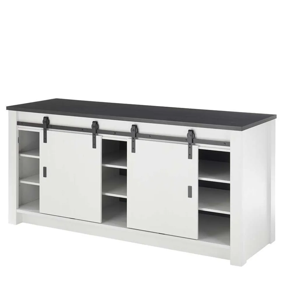 Küchenmöbel Kombination in Weiß Grau - Eture (dreiteilig)