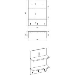 Küchenmöbel mit Insel Set - Eture (fünfteilig)