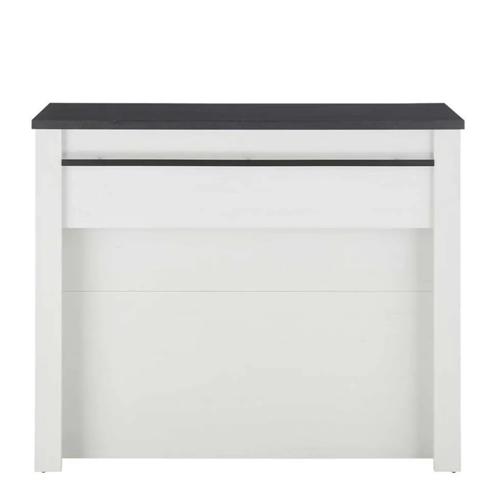 Küchenmöbel mit Theke in Weiß & Grau - Eture (sechsteilig)