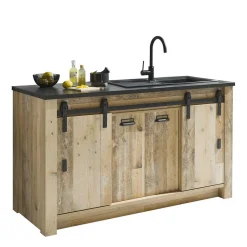 Küchenschränke & Regal in Altholz Optik - Garisa (vierteilig)