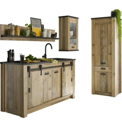 Küchenschränke & Regal in Altholz Optik - Garisa (vierteilig)