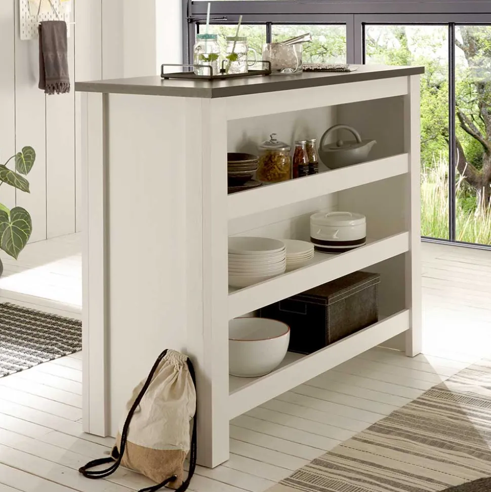 Küchentheke in Weiß und Anthrazit - Eture