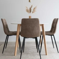 Küchentisch & vier Stühle Set - Yaniz (fünfteilig)