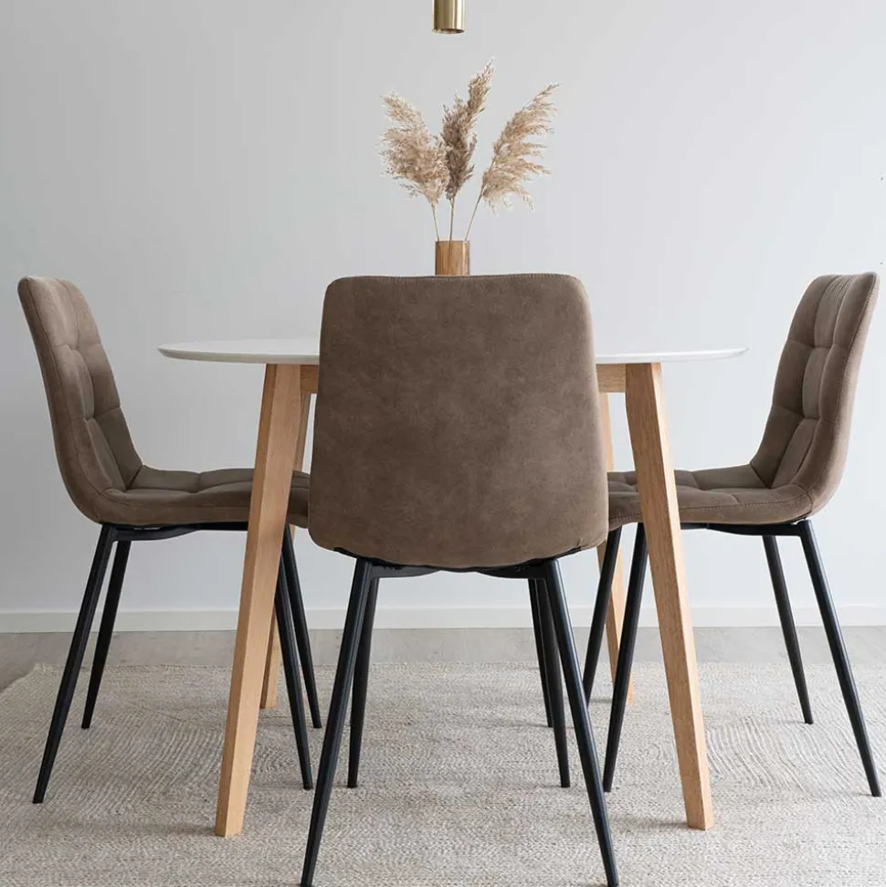 Küchentisch & vier Stühle Set - Yaniz (fünfteilig)