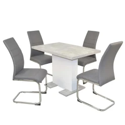 Küchentisch Gruppe mit Schwingstühlen - Inga (fünfteilig)