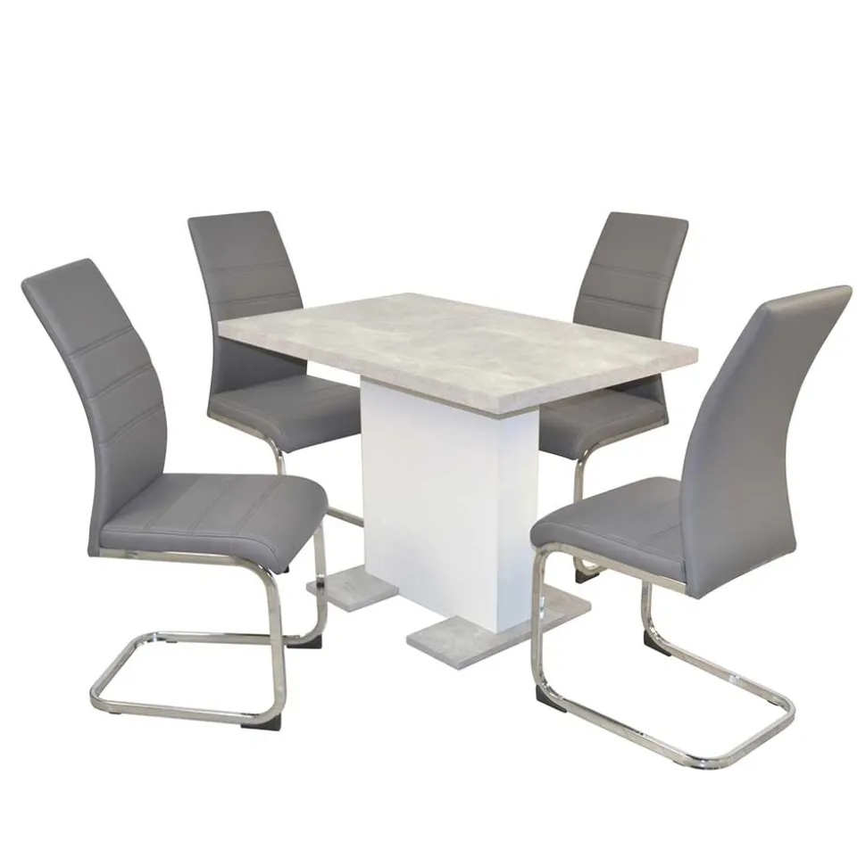 Küchentisch Gruppe mit Schwingstühlen - Inga (fünfteilig)