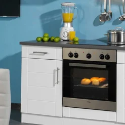 Küchenzeile Flemingo in Hochglanz Weiß (sechsteilig)