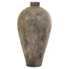 Keramik Blumenvase in Graubraun - Bombasti