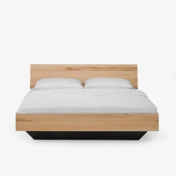 Kernbuche Bett Josue in Schwebe-Optik