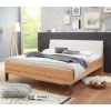 Kernbuche Designbett mit Kunstleder Kopfteil - Krofun