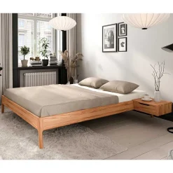 Kernbuche Holzbett - kein Kopfteil - Cow