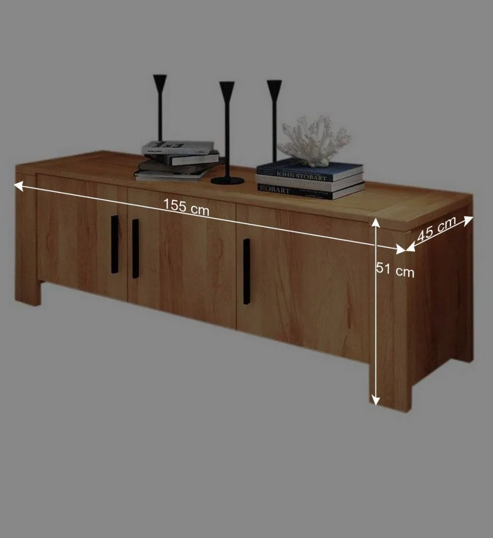 Kernbuche Lowboard Mosniak mit 3 Türen